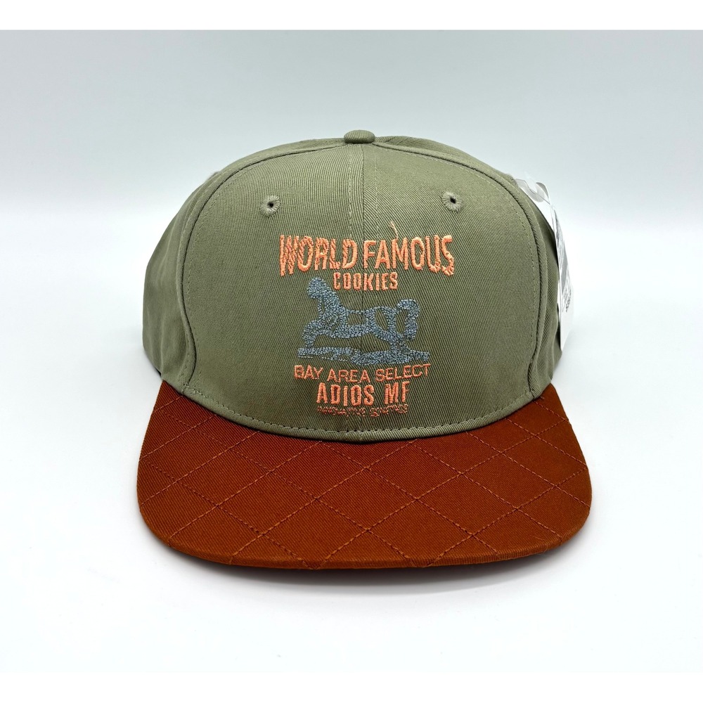 Cookies SF World‎ Famous Workwear Snapback Hat Olive Green Rust Quilted